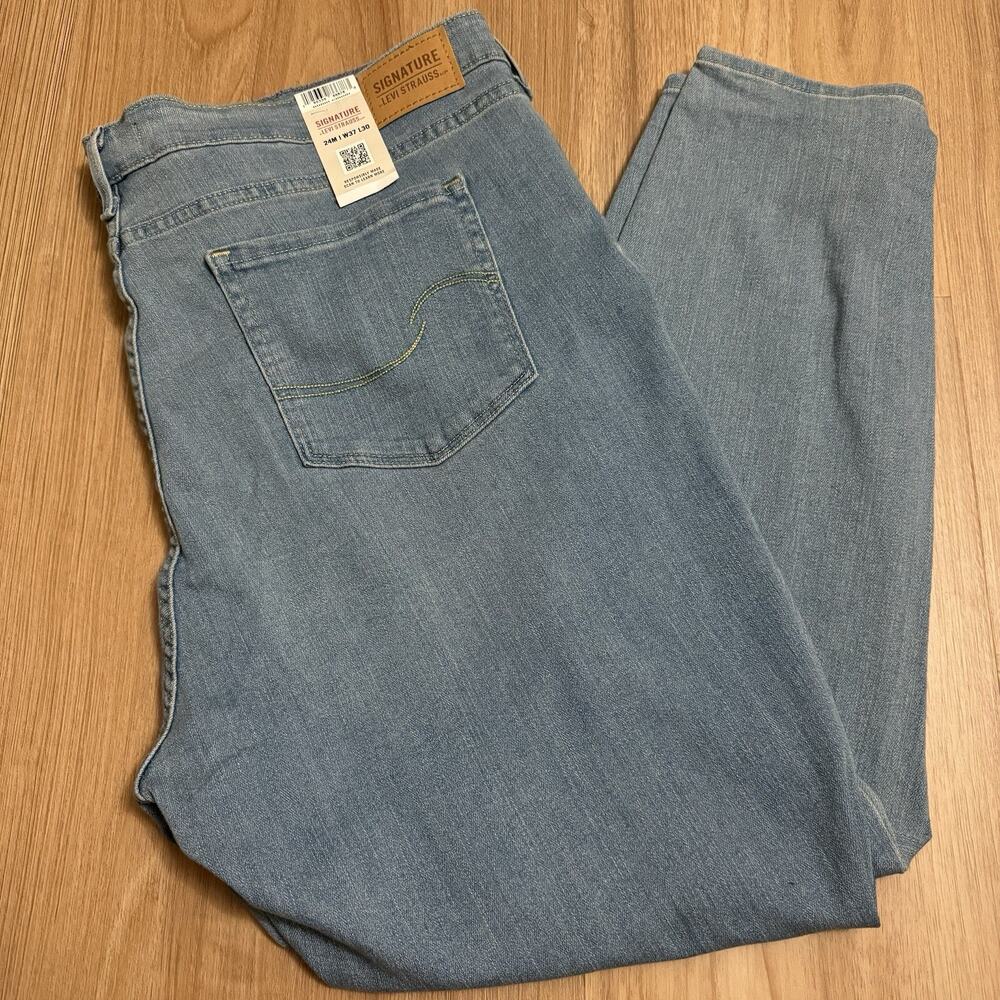 Signature By Levi Strauss NEW Women's Mid-Rise Stretch Skinny Jeans 24M 37x30